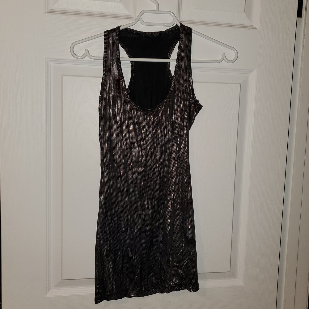 Urban Behavior Metallic Black Tank Top